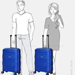 Handbagage Koffers^Enrico Benetti Kingston handbagage koffer 55 cm sky blauw