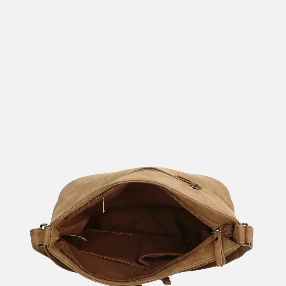 Crossbody Tassen^Enrico Benetti Noumea crossbody tas camel
