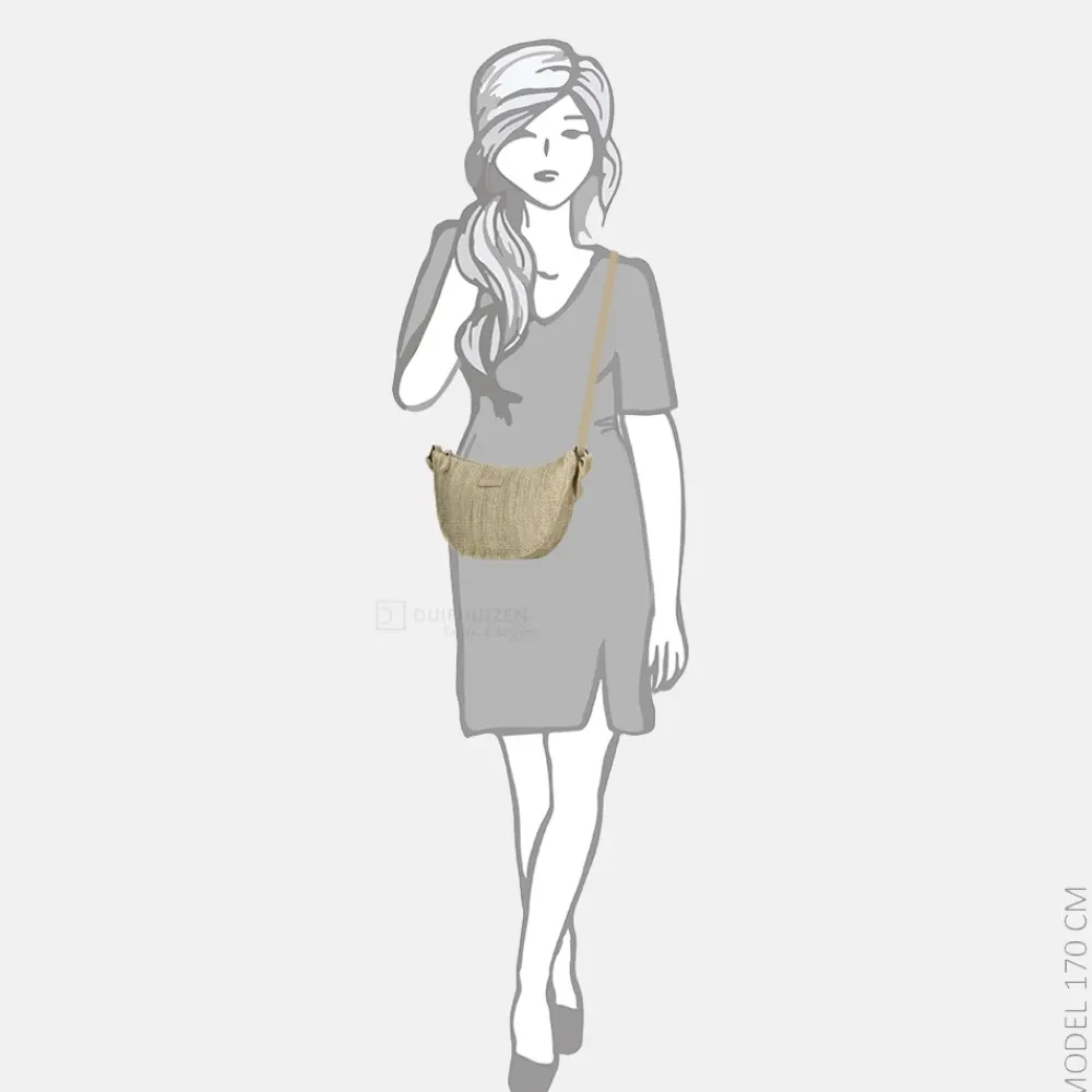 Crossbody Tassen^Enrico Benetti Raffia Banana crossbody tas natuur