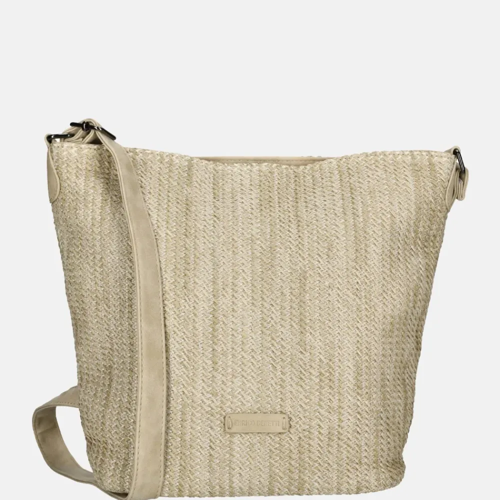 Crossbody Tassen^Enrico Benetti Raffia crossbody tas M natuur