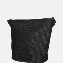 Crossbody Tassen^Enrico Benetti Raffia crossbody tas M zwart
