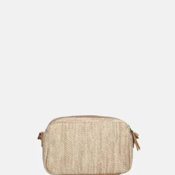 Crossbody Tassen^Enrico Benetti Raffia crossbody tas misty rose