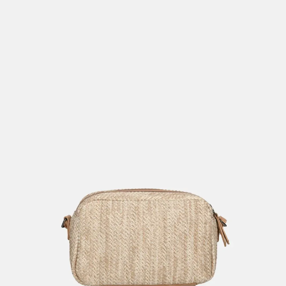 Crossbody Tassen^Enrico Benetti Raffia crossbody tas misty rose