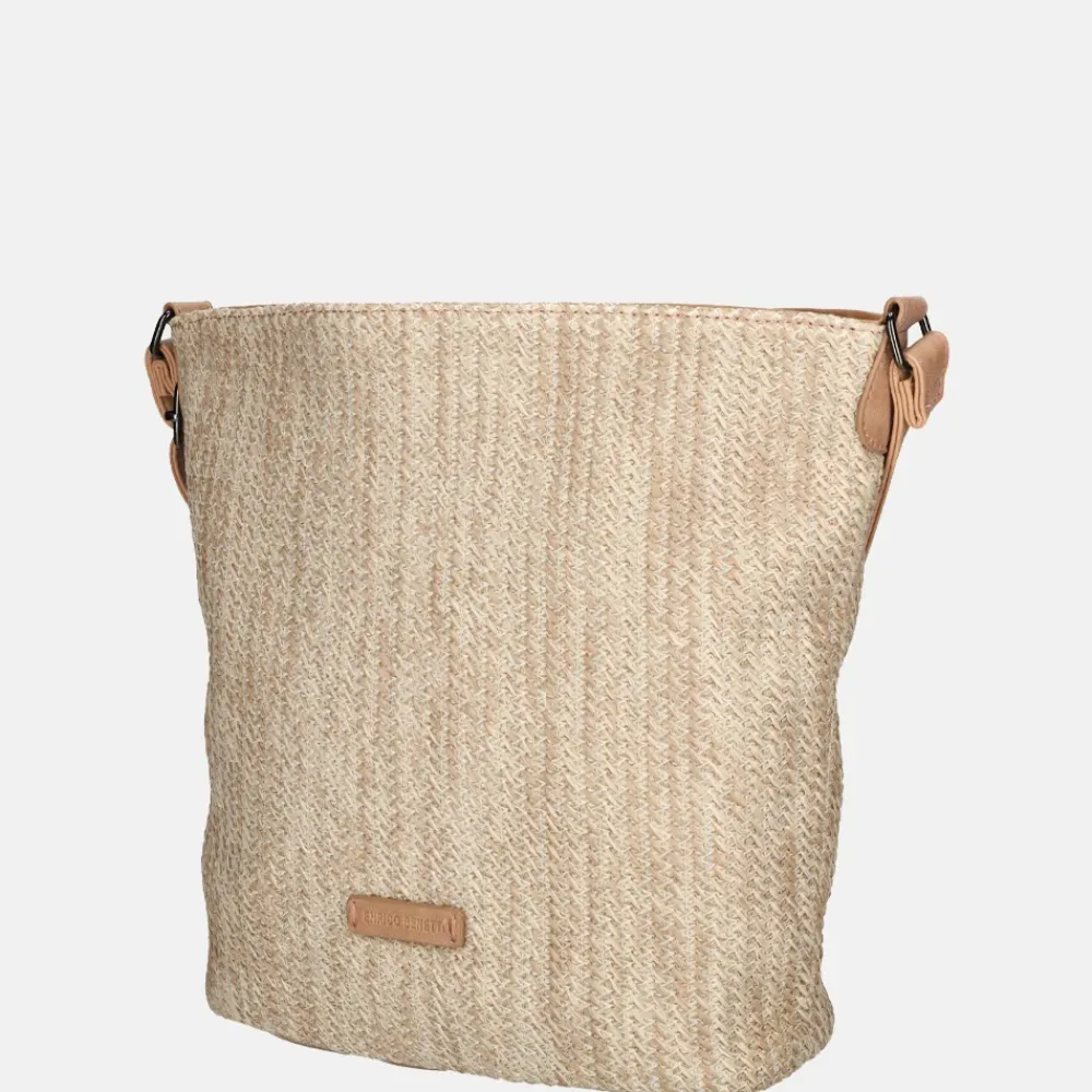 Crossbody Tassen^Enrico Benetti Raffia crossbody tas M misty rose