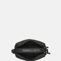 Crossbody Tassen^Enrico Benetti Raffia crossbody tas zwart