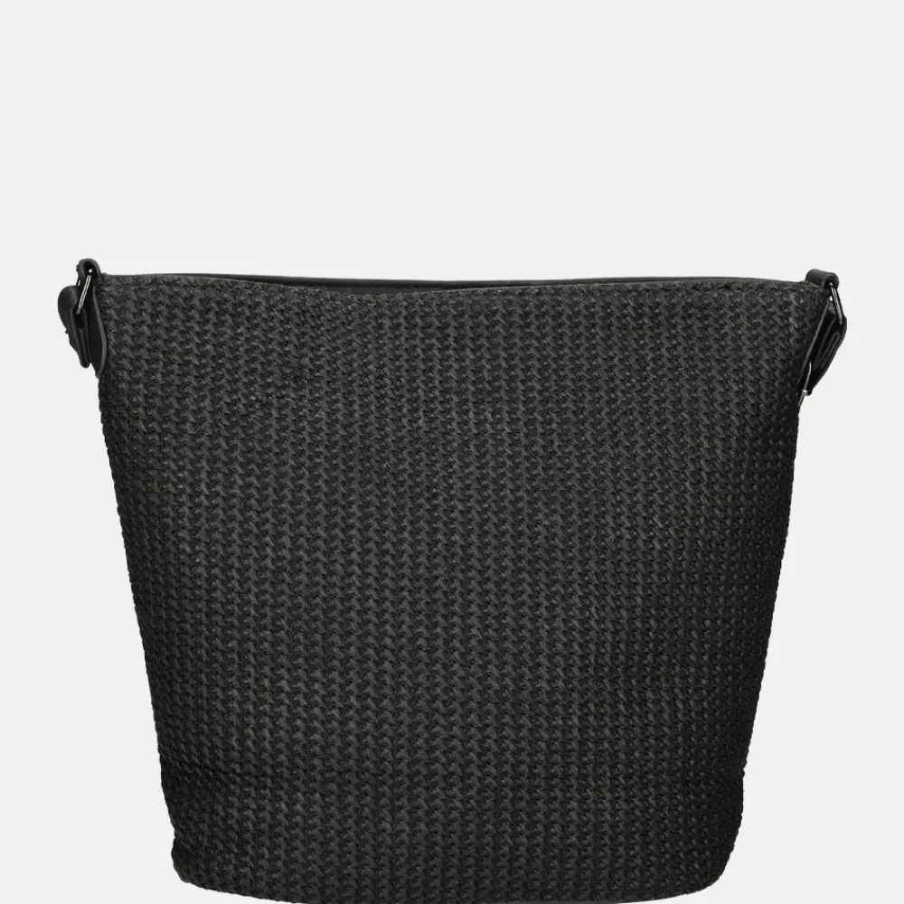 Crossbody Tassen^Enrico Benetti Raffia crossbody tas M zwart