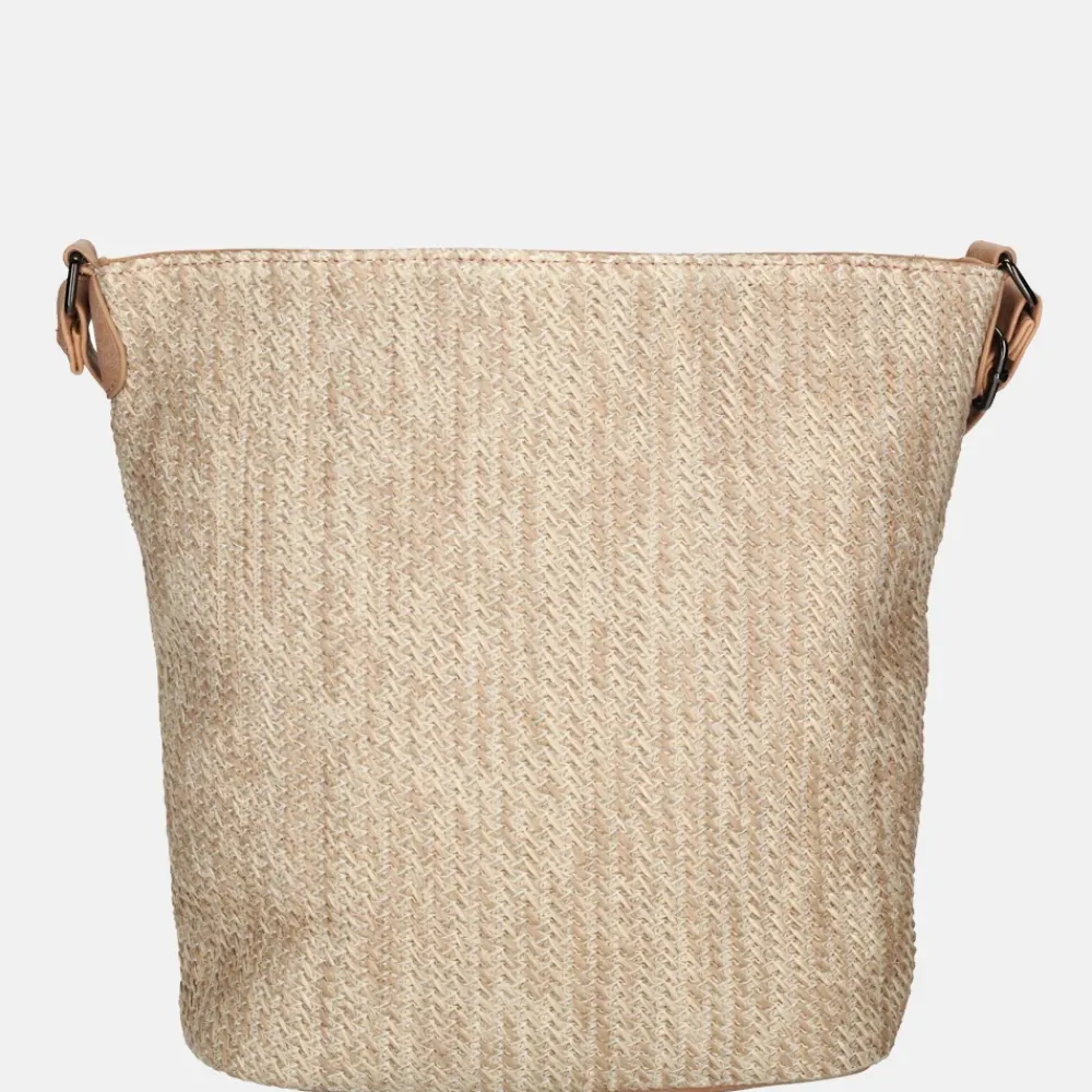 Crossbody Tassen^Enrico Benetti Raffia crossbody tas M misty rose