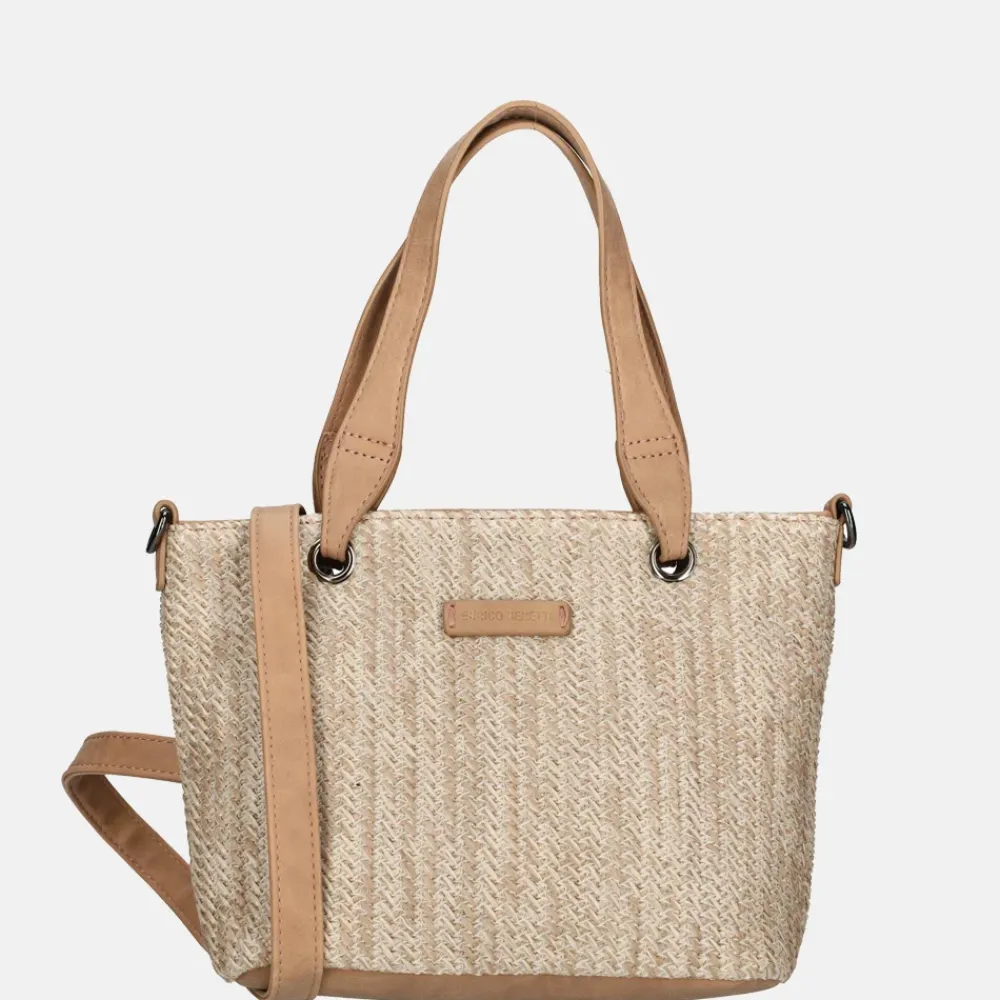 Handtassen^Enrico Benetti Raffia handtas S misty rose