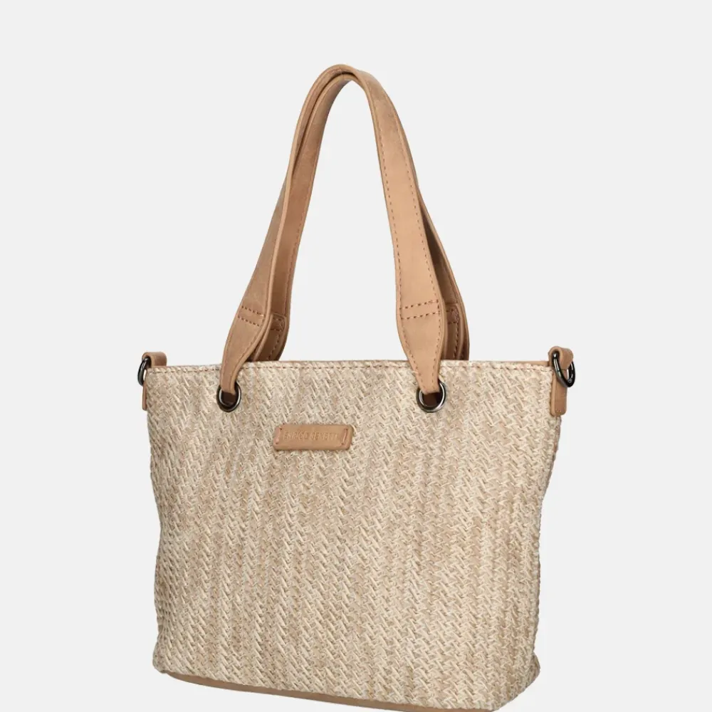 Handtassen^Enrico Benetti Raffia handtas S misty rose