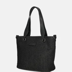 Handtassen^Enrico Benetti Raffia handtas S zwart