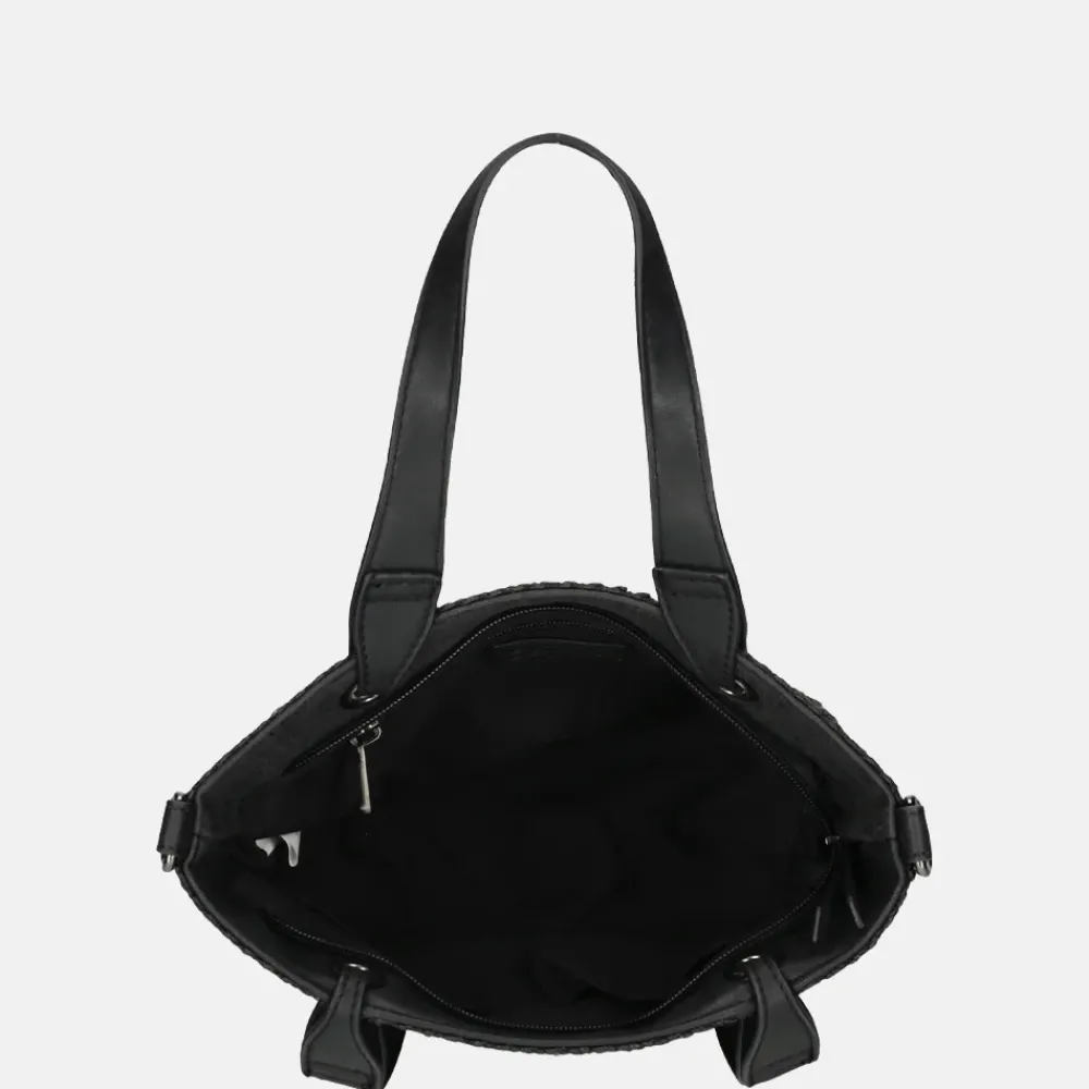 Handtassen^Enrico Benetti Raffia handtas S zwart
