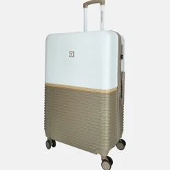 Reiskoffers^Enrico Benetti reiskoffer 75 cm taupe-ivoor