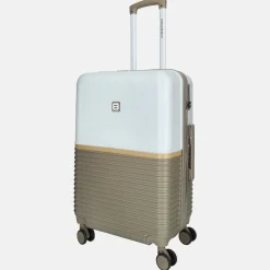 Reiskoffers^Enrico Benetti reiskoffer 65 cm taupe-ivoor