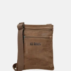 Schoudertassen^Enrico Benetti Rotterdam schoudertas plat camel