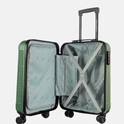 Handbagage Koffers^Enrico Benetti Spinner Louisville koffer 55 cm olijf