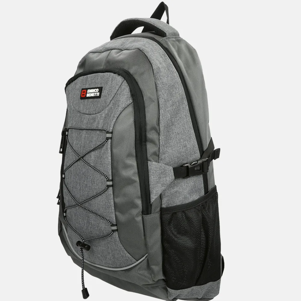 School Rugzakken | School Rugzakken^Enrico Benetti Yellow Stone rugzak 15 inch lichtgrijs