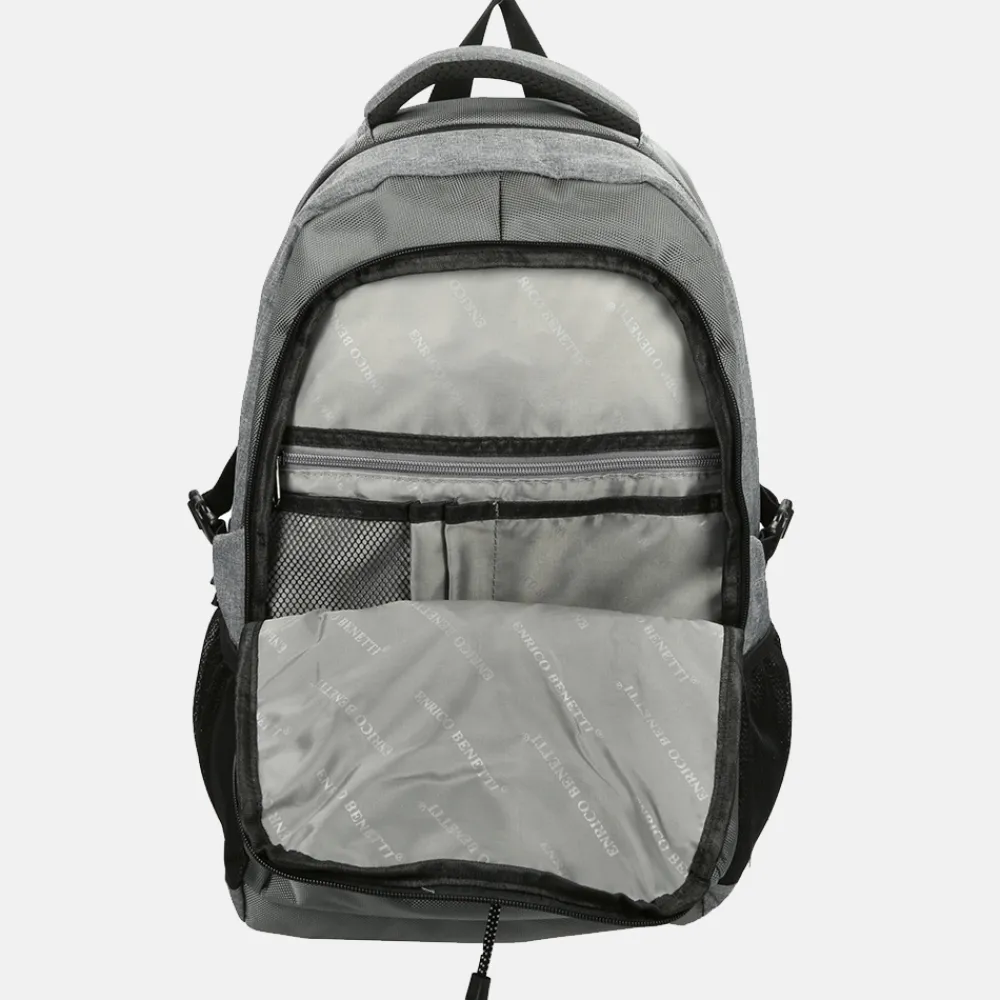 School Rugzakken | School Rugzakken^Enrico Benetti Yellow Stone rugzak 15 inch lichtgrijs