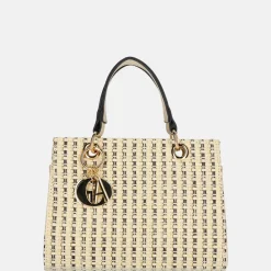 Handtassen^Firenze Bouclé handtas beige