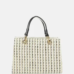 Handtassen^Firenze Bouclé handtas white