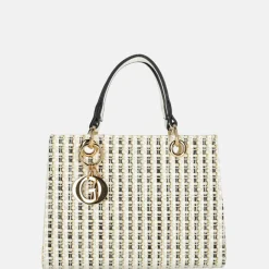 Handtassen^Firenze Bouclé handtas white