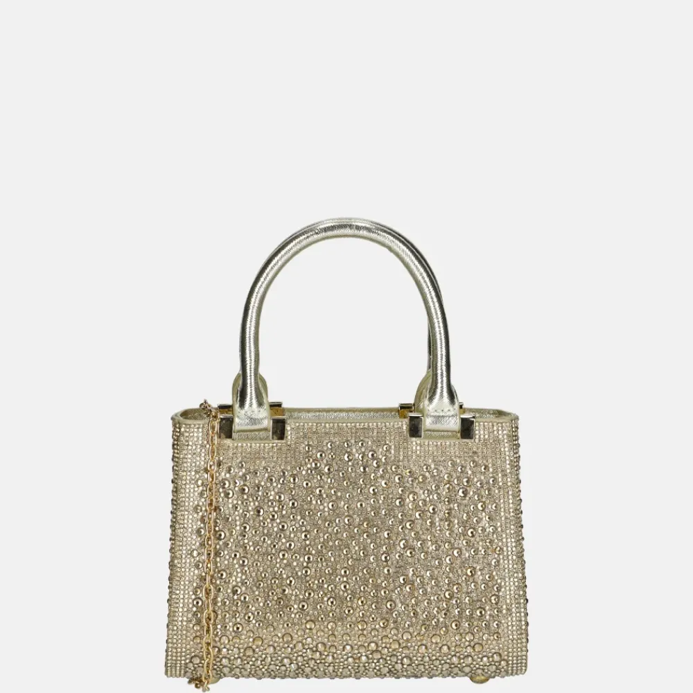 Handtassen^Firenze buideltas glitter light gold