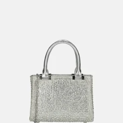 Handtassen^Firenze buideltas glitter silver