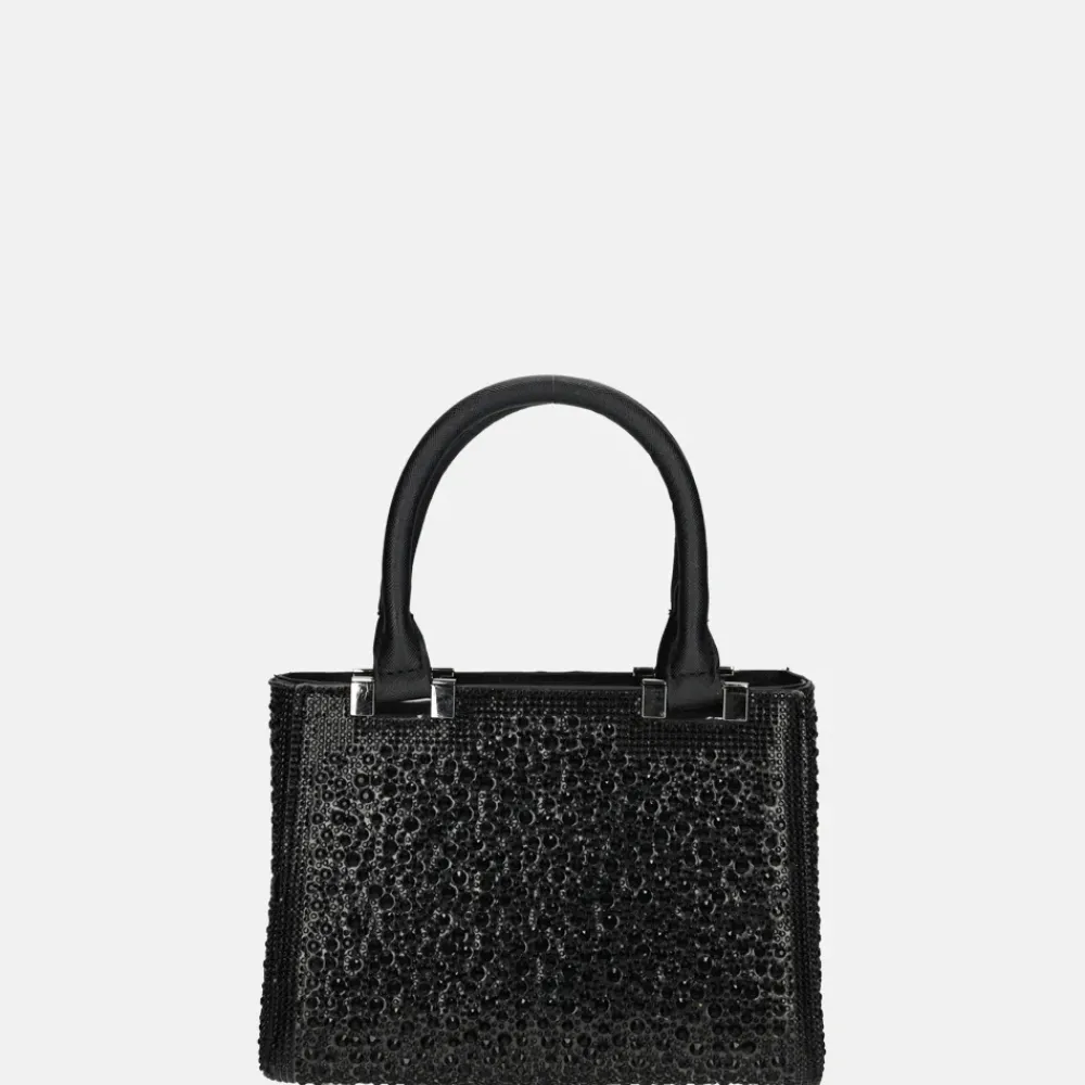 Handtassen^Firenze buideltas glitter black