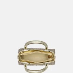 Handtassen^Firenze buideltas glitter light gold