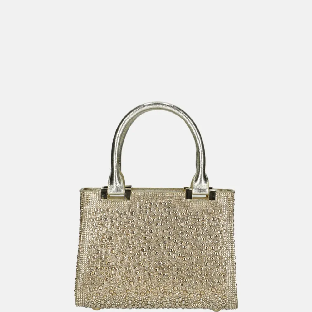 Handtassen^Firenze buideltas glitter light gold