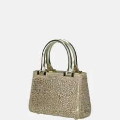 Handtassen^Firenze buideltas glitter light gold