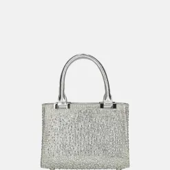 Handtassen^Firenze buideltas glitter silver