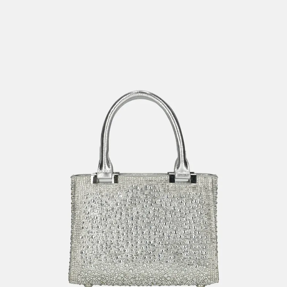 Handtassen^Firenze buideltas glitter silver