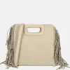 Handtassen^Firenze handtas franje beige