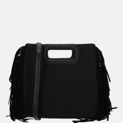 Handtassen^Firenze handtas franje black
