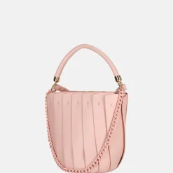 Handtassen^Firenze plissé bucket handtas pink