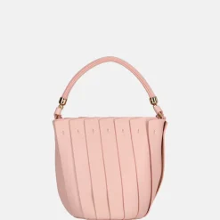 Handtassen^Firenze plissé bucket handtas pink