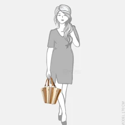 Handtassen^Firenze plissé handtas M brown/beige/taupe