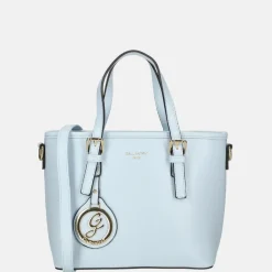 Handtassen^Firenze Saffiano handtas S light blue