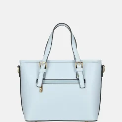 Handtassen^Firenze Saffiano handtas S light blue