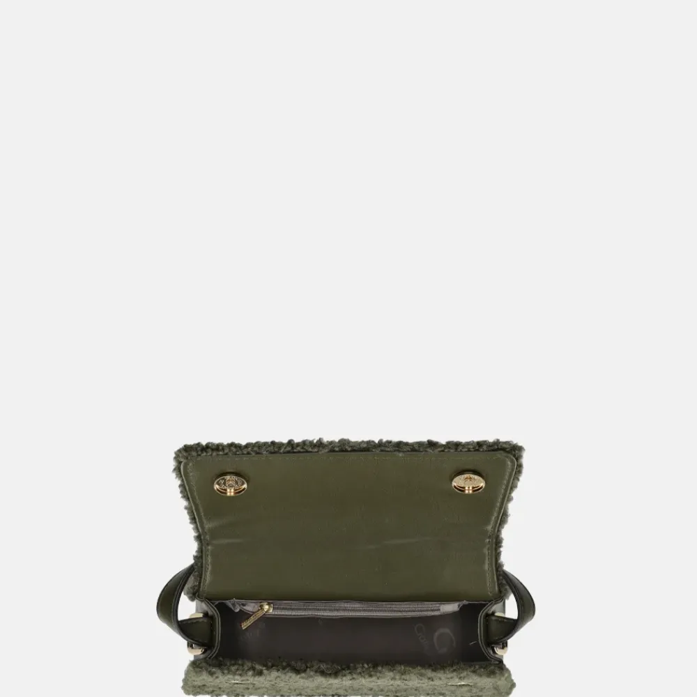 Crossbody Tassen^Firenze Teddy crossbody tas dark green