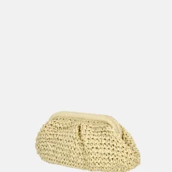 Clutches^Flora & Co clutch riet beige