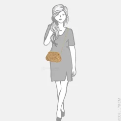 Clutches^Flora & Co clutch riet naturel