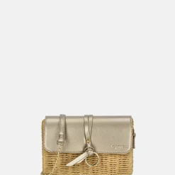 Crossbody Tassen^Flora & Co crossbody tas taupe metal