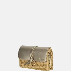 Crossbody Tassen^Flora & Co crossbody tas taupe metal