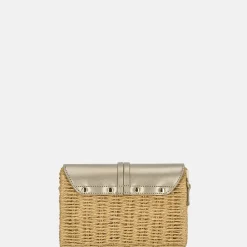 Crossbody Tassen^Flora & Co crossbody tas taupe metal
