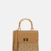 Handtassen^Flora & Co handtas riet naturel/camel