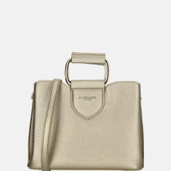 Handtassen^Flora & Co handtas S taupe metalisee