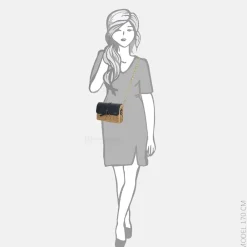 Crossbody Tassen^Flora & Co riet crossbody tas naturel/blue