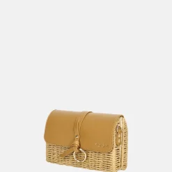 Crossbody Tassen^Flora & Co riet crossbody tas naturel/camel