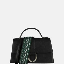 Crossbody Tassen^Flora & Co Saffiano crossbody tas black